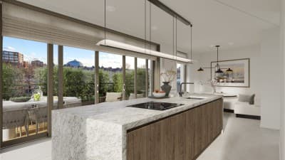Moderne keuken van marble 
